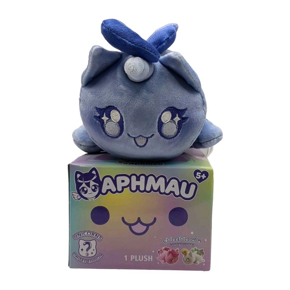 Aphmau Meemeows Blue Violet Unicorn Cat Plush Limited Edition‎ 6 Inches NEW